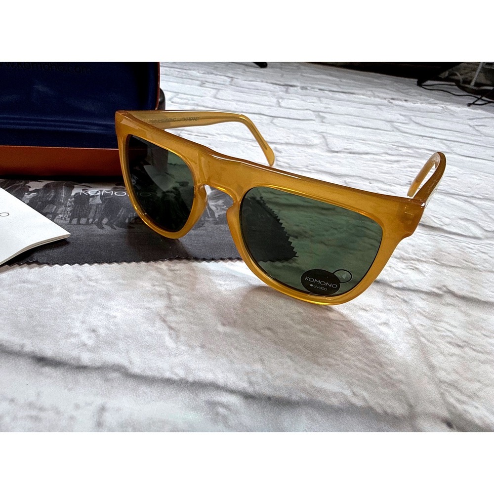 Komono Sunglasses Unisex Amber New Flat Top UV400 Protection